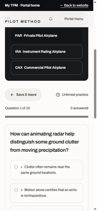 Practice on your phone — Pilot Method